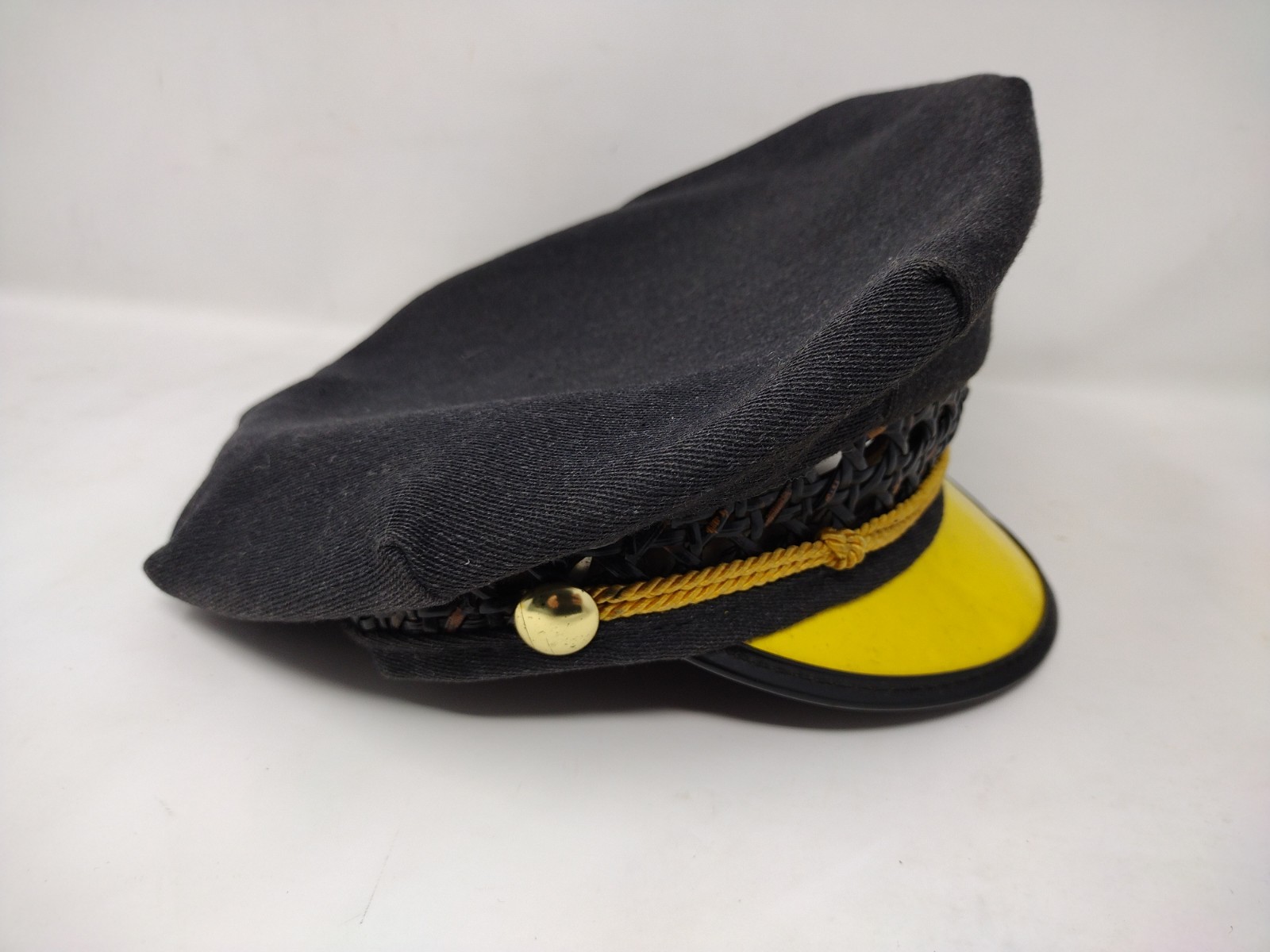Vintage Yellow Cab Cabbie Hat Made By Fifth Avenue