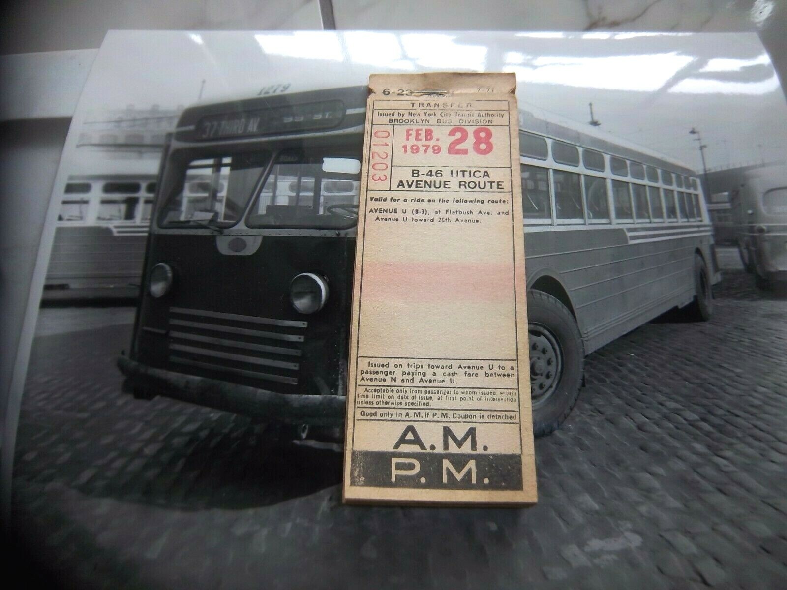 23 UNUSED TRANSFERS NOS NYCTA NY NYC BUS NYC BROOKLYN UTICA AVE FEBRUARY 28 1979
