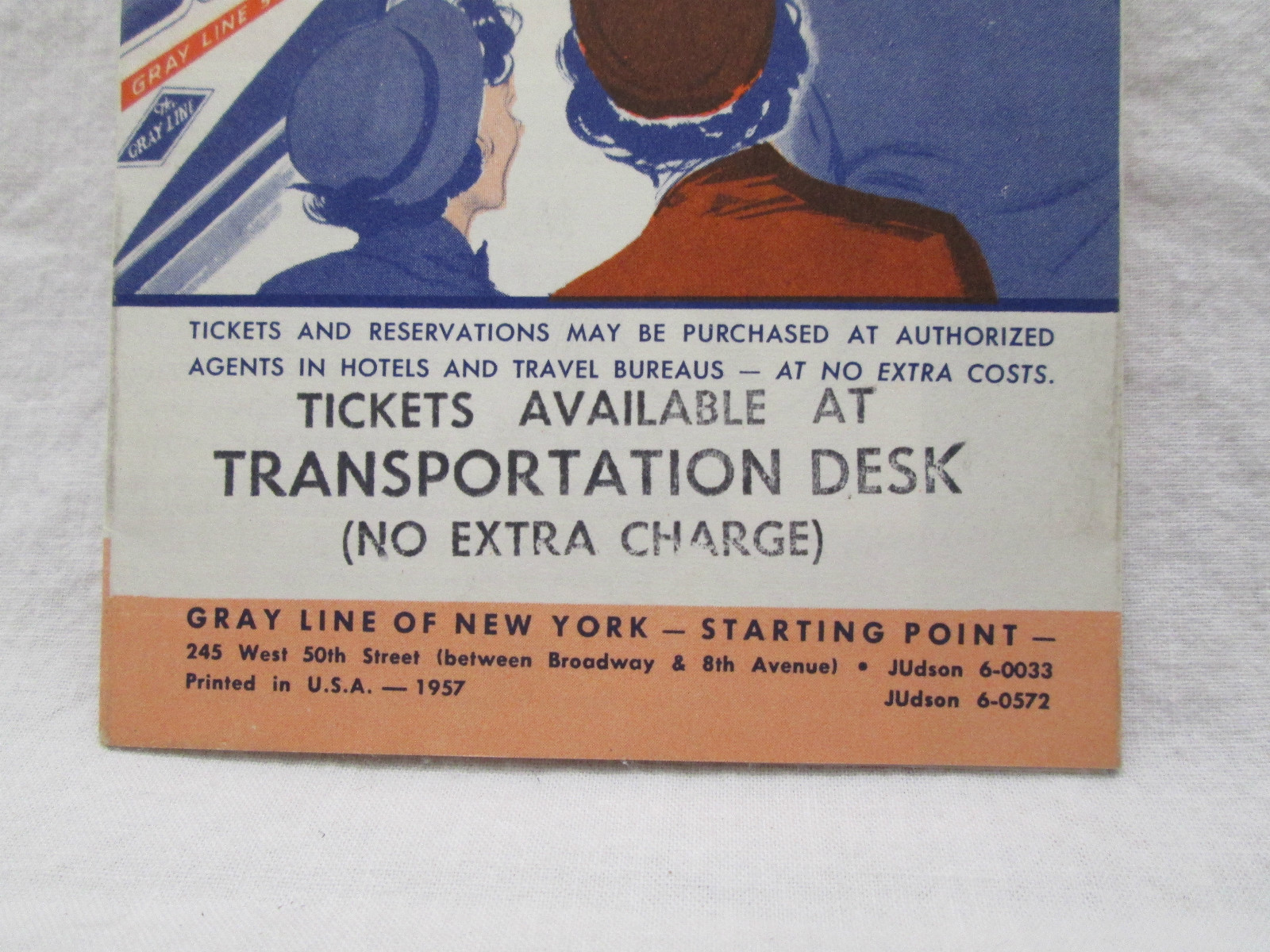 Vintage 1957 Seeing New York Gray Line Tour Brochure Tour Guide Map Advertising