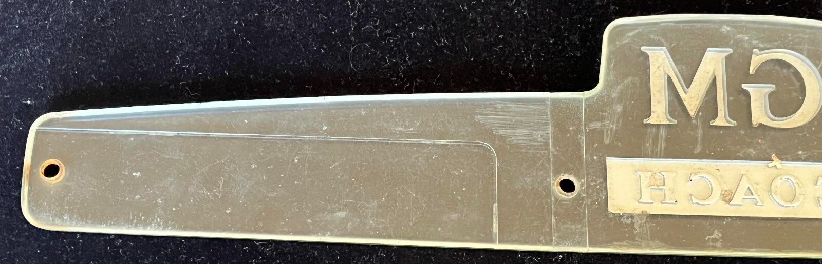 GM COACH BUS PART ORNAMENT SIGN EMBLEM GENERAL MOTORS FROM AC TRANSIT COLLECTION
