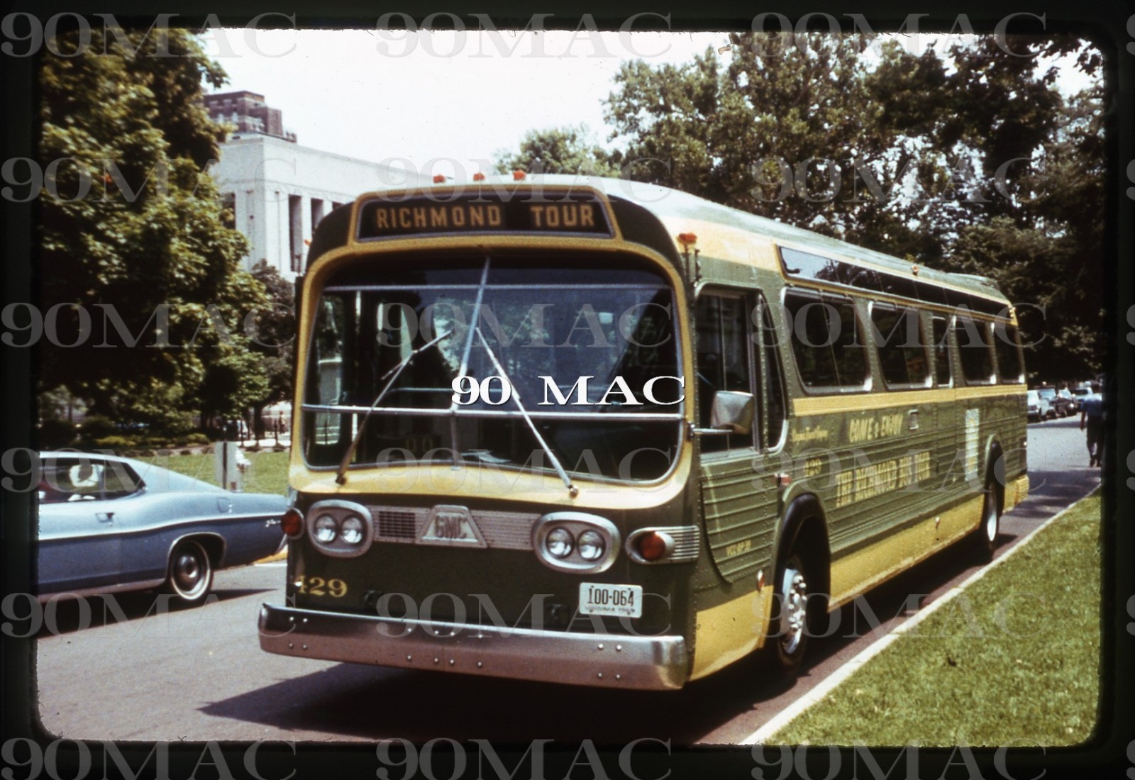 VIRGINIA TRANSIT. GM COACH BUS #429. Richmond (VA). Original Slide 1969.