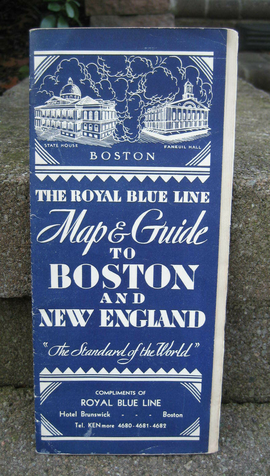 1920’s Royal Blue Bus Line Map & Guide to Boston and New England