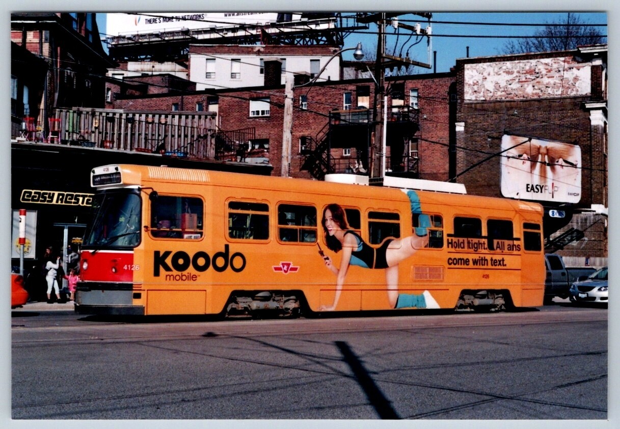 TTC Streetcar #4126, ‘Koodo’ Wrap King St W at Queen St W, Fujifilm 4×6 Print