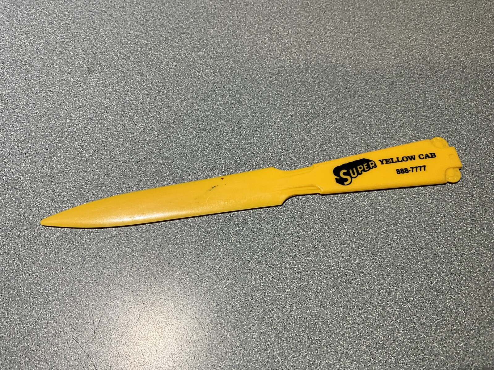 Vintage SUPER YELLOW CAB COMPANY LETTER OPENER MADE IN USA