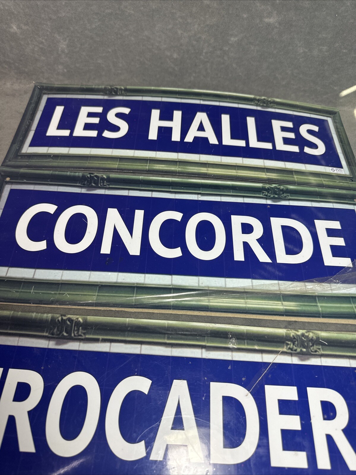 Lot Of 3 Vintage 2000’s Metro Bus France Signs