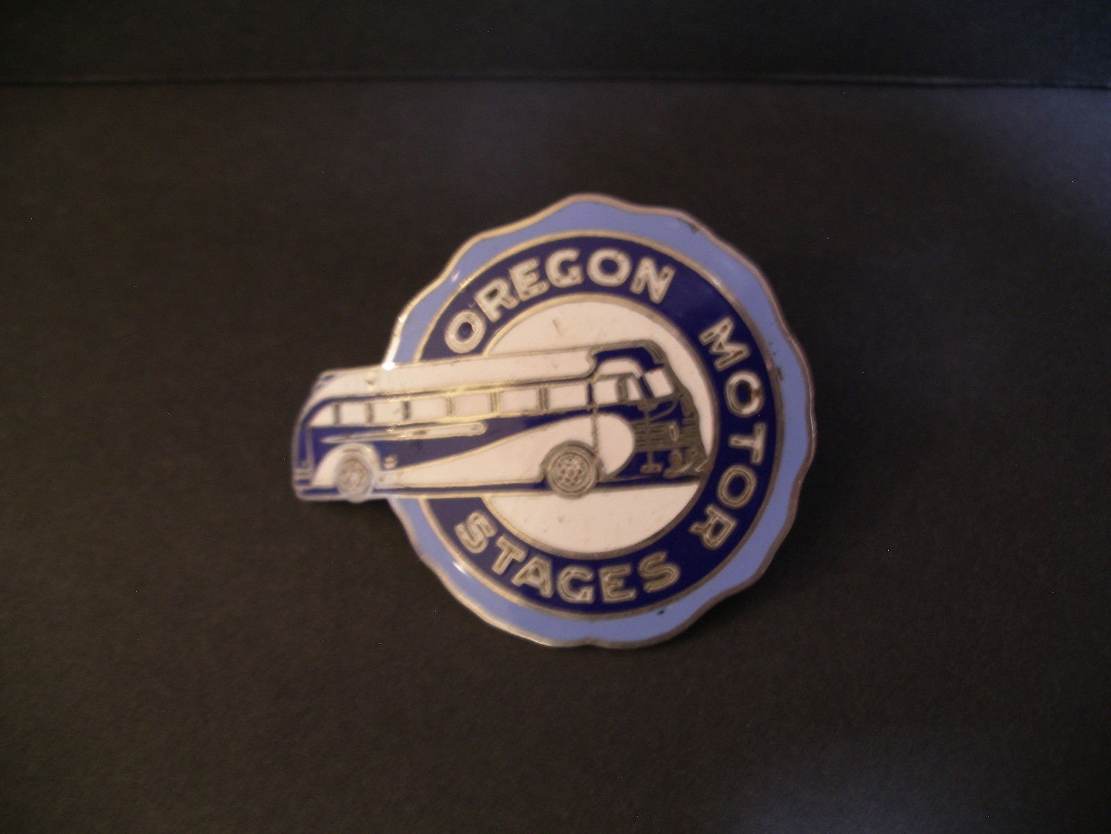 Oregon Motor Stages Hat Badge Bus Lines