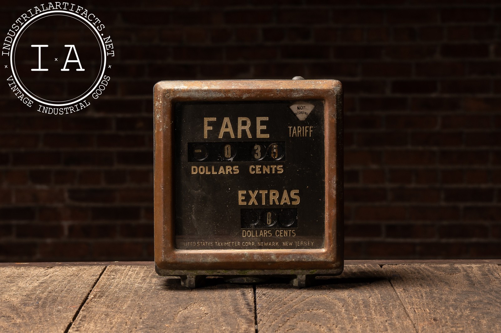 Cast Brass Taximeter Fare Register