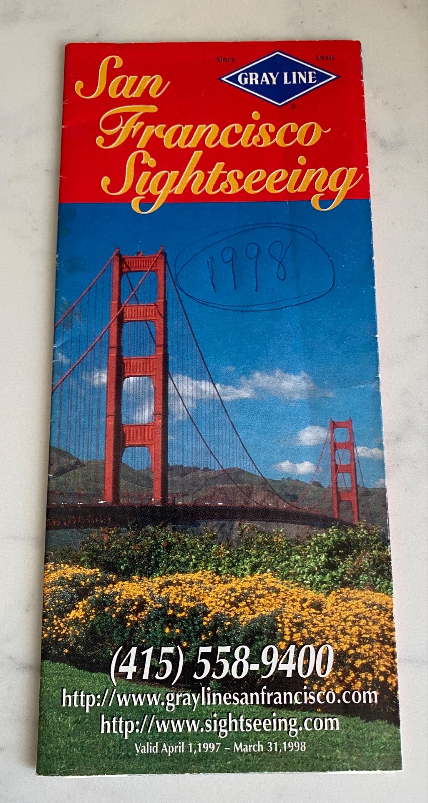 Vintage 1998 ~ San Francisco Sightseeing GrayLine Tours attractions 15 pages