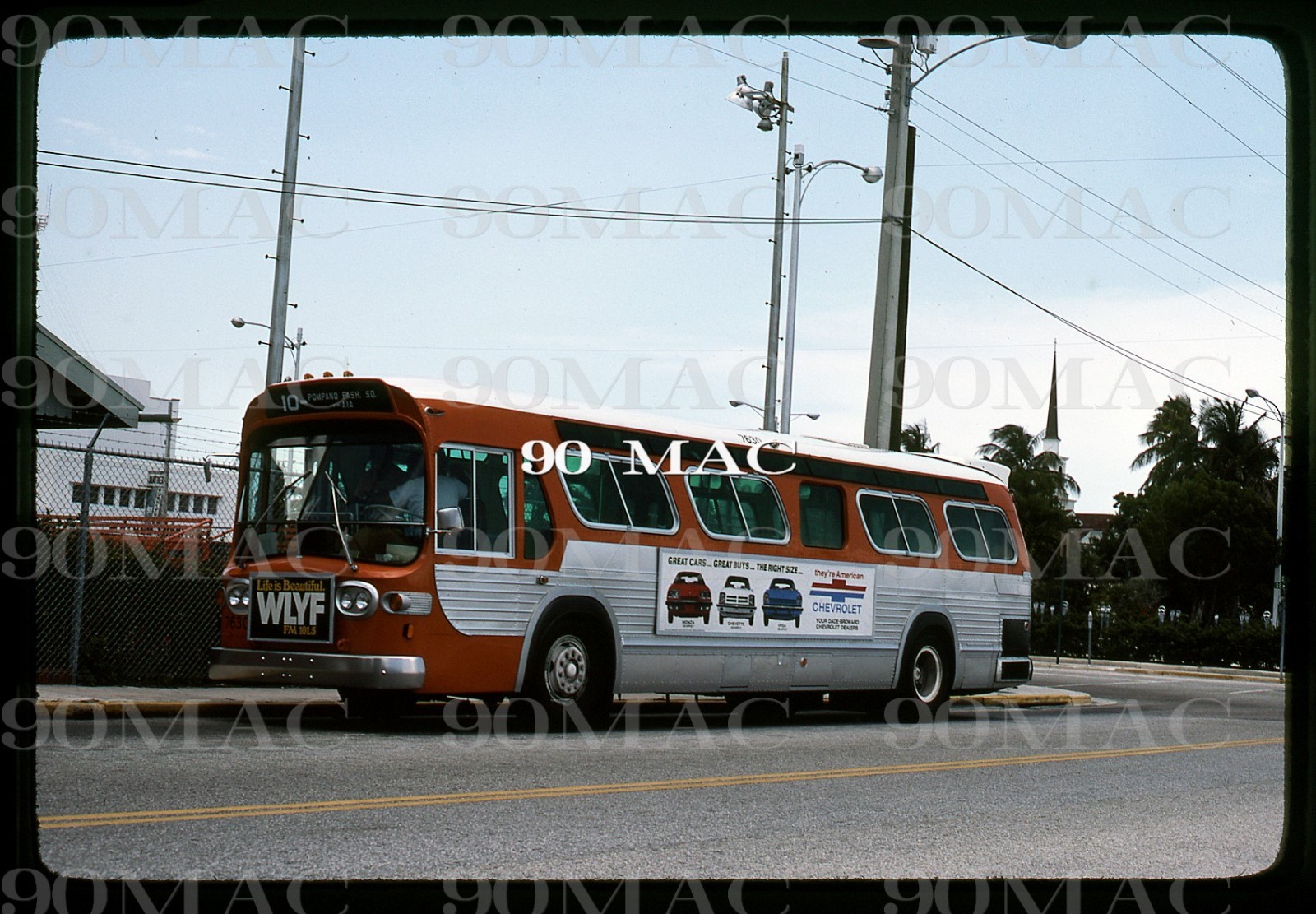 MATS. GM COACH BUS #7630. Montgomery (AL). Original Slide 1976.