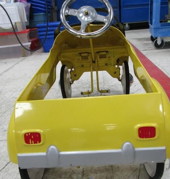 Vintage GEARBOX CHECKERED YELLOW CAB Pedal Car NYC Taxi Cab* VGC * SEE PIX