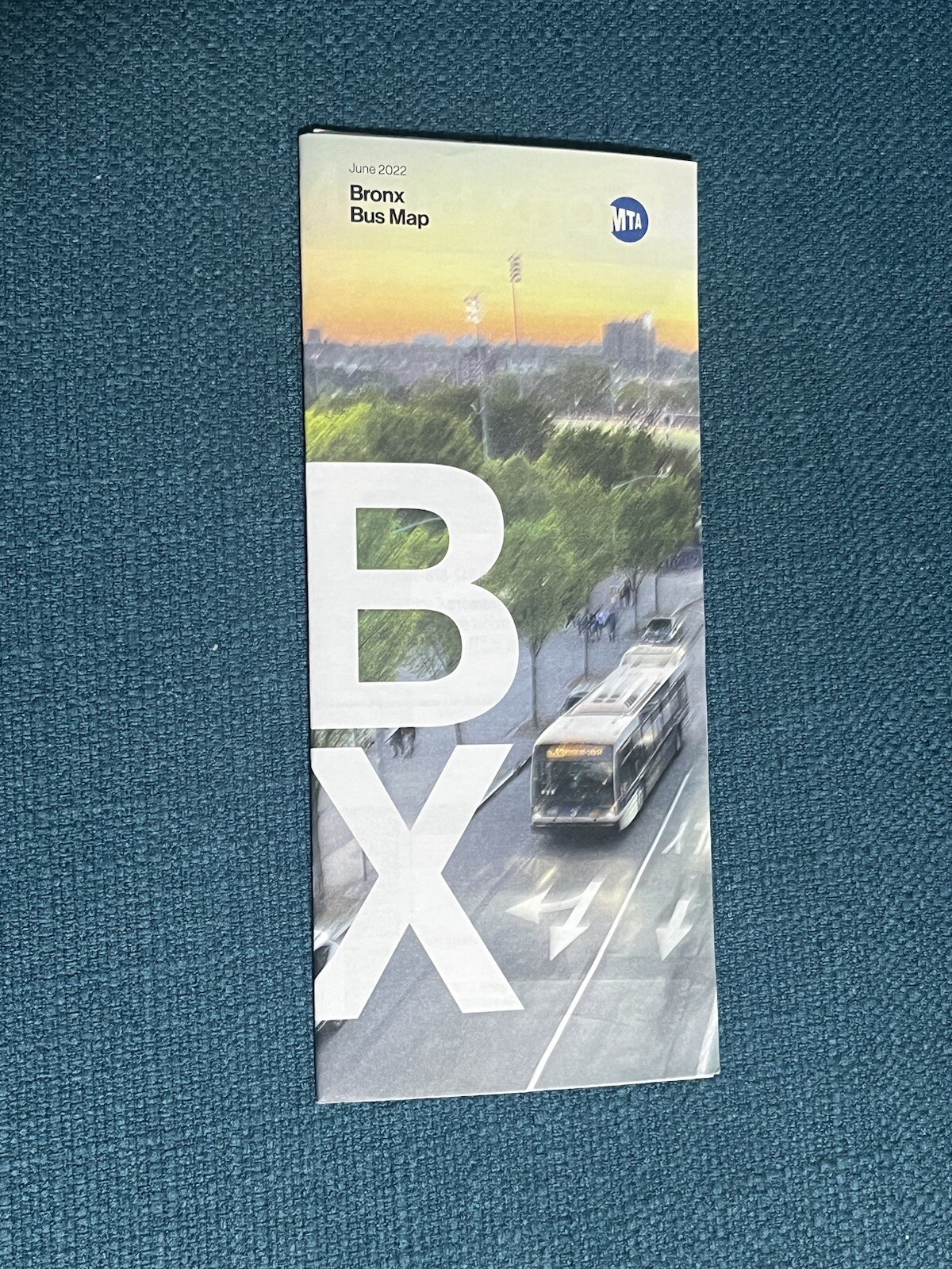 NEW 2022 NYC MTA New York City Transit Bronx Borough Bus Map