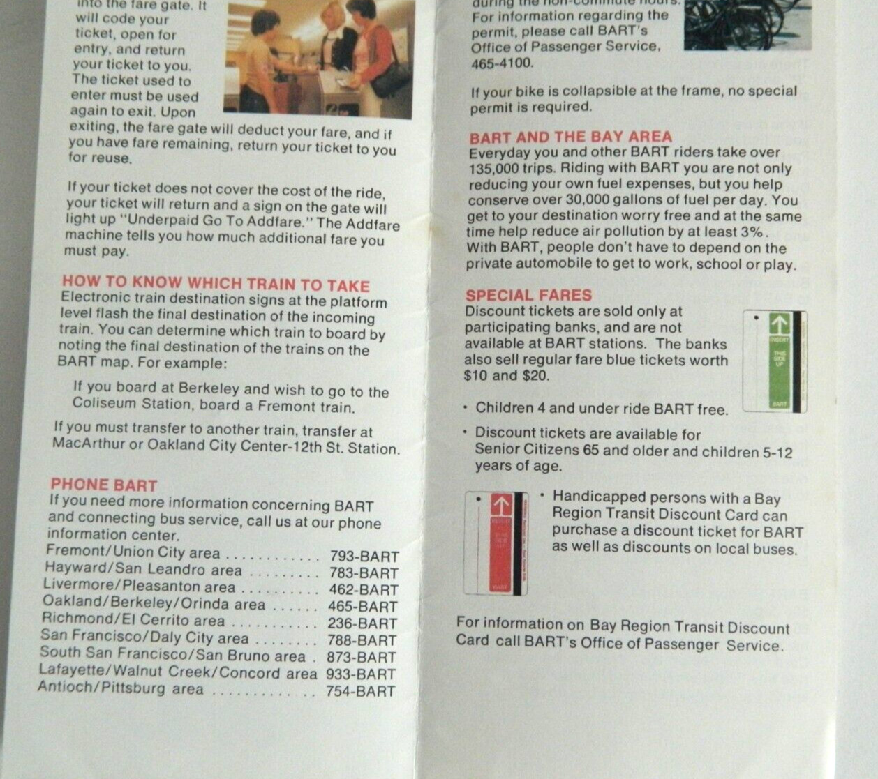Vintage Fruitvale Bay Region Transit Brochure. T4