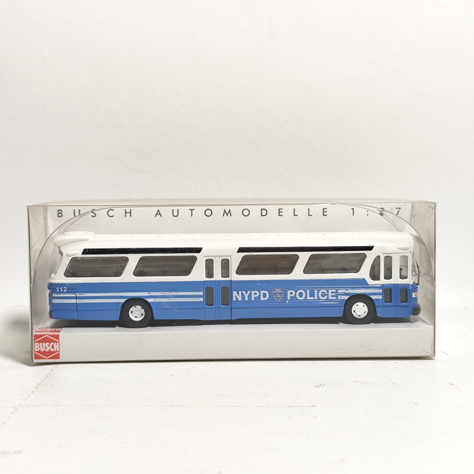 Busch 44551 Amerikanischer Bus Fishbowl NYPD Police Department 1:87 HO Scale