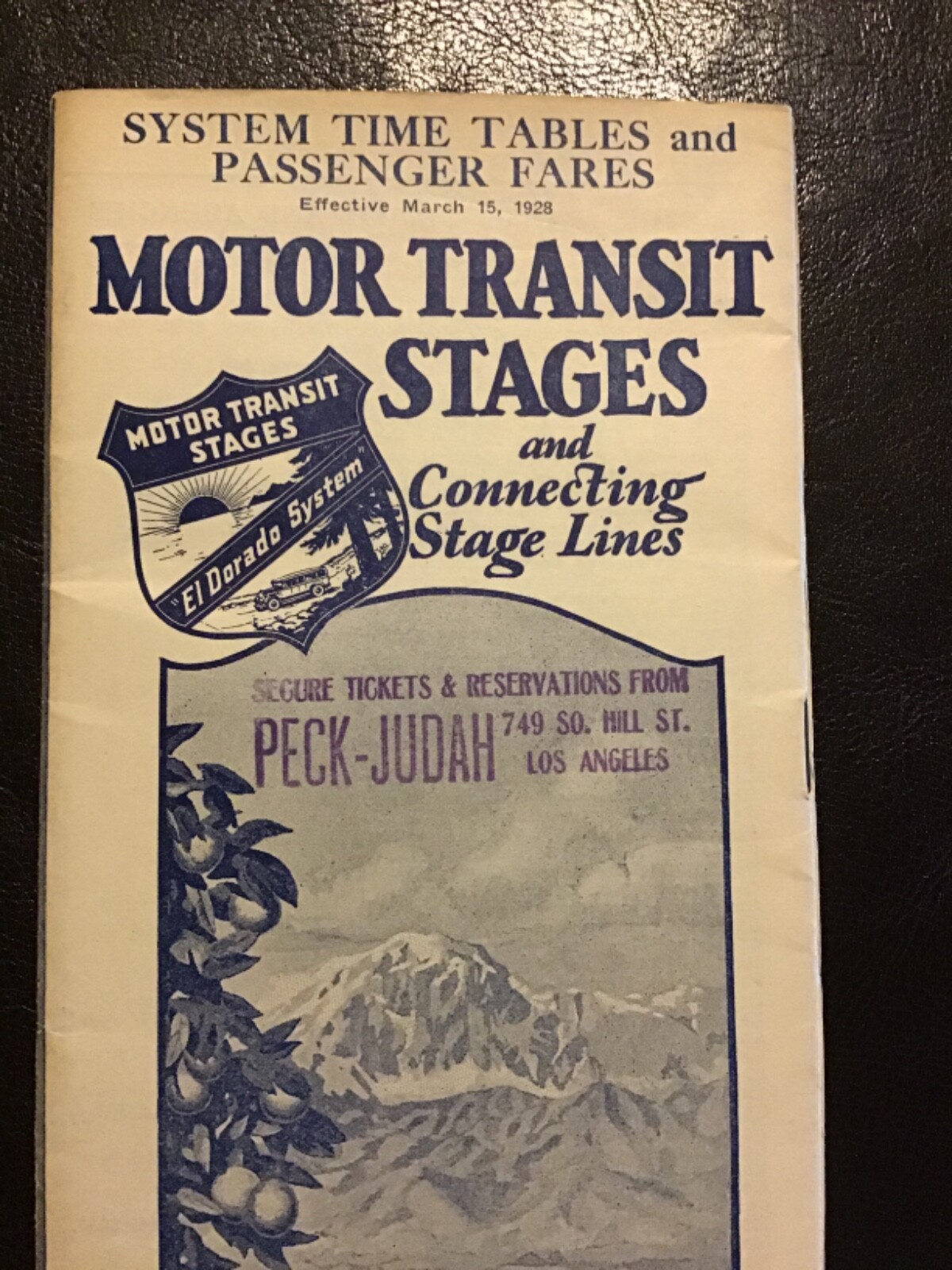 1928 Motor Transit Stages and Connecting Stage Lines, Union Stage Depot LA