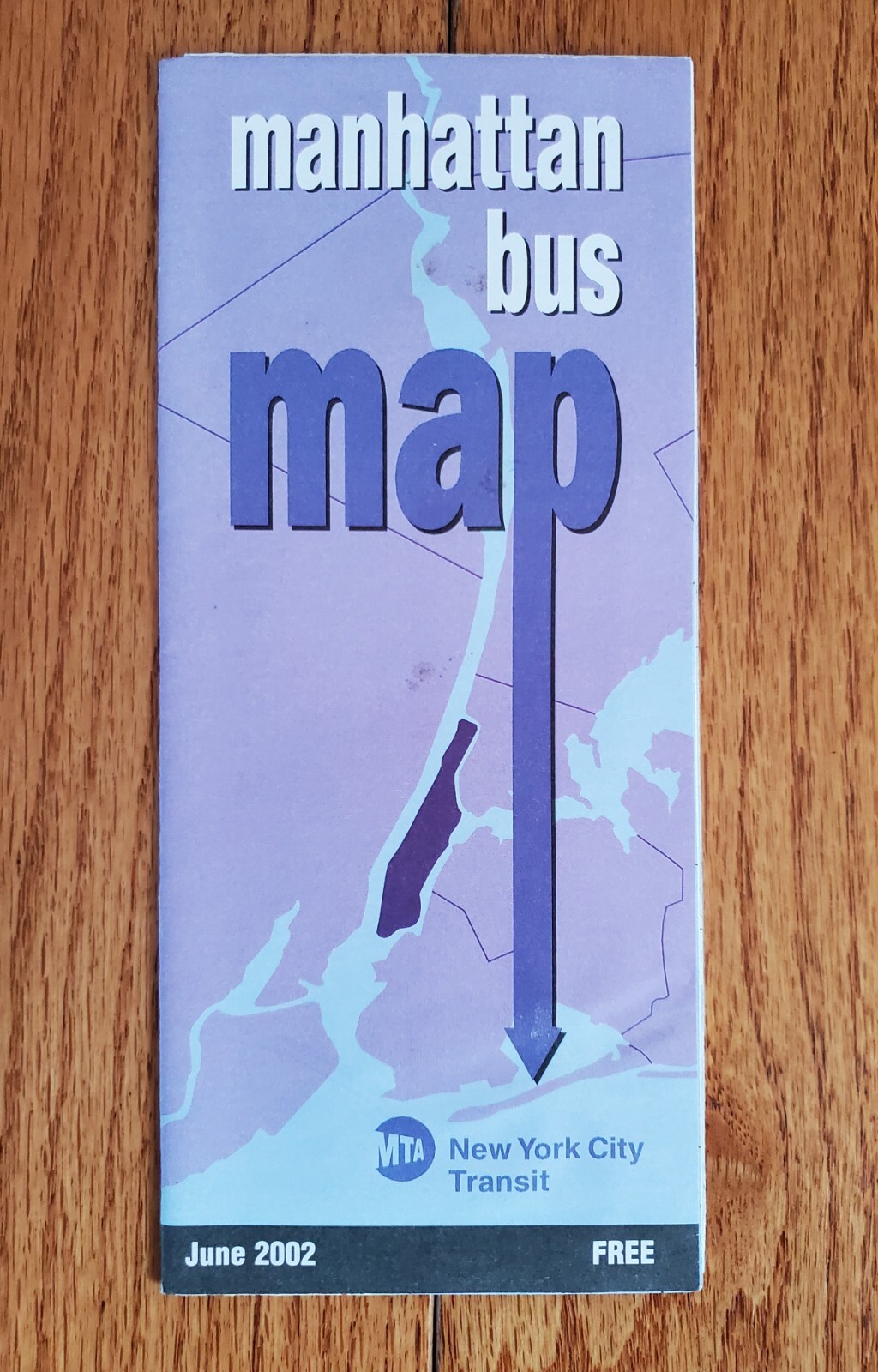 JUNE 2002 NYCTA NYC MANHATTAN BUS MAP MTA NEW YORK CITY TRANSIT AUTHORITY NY
