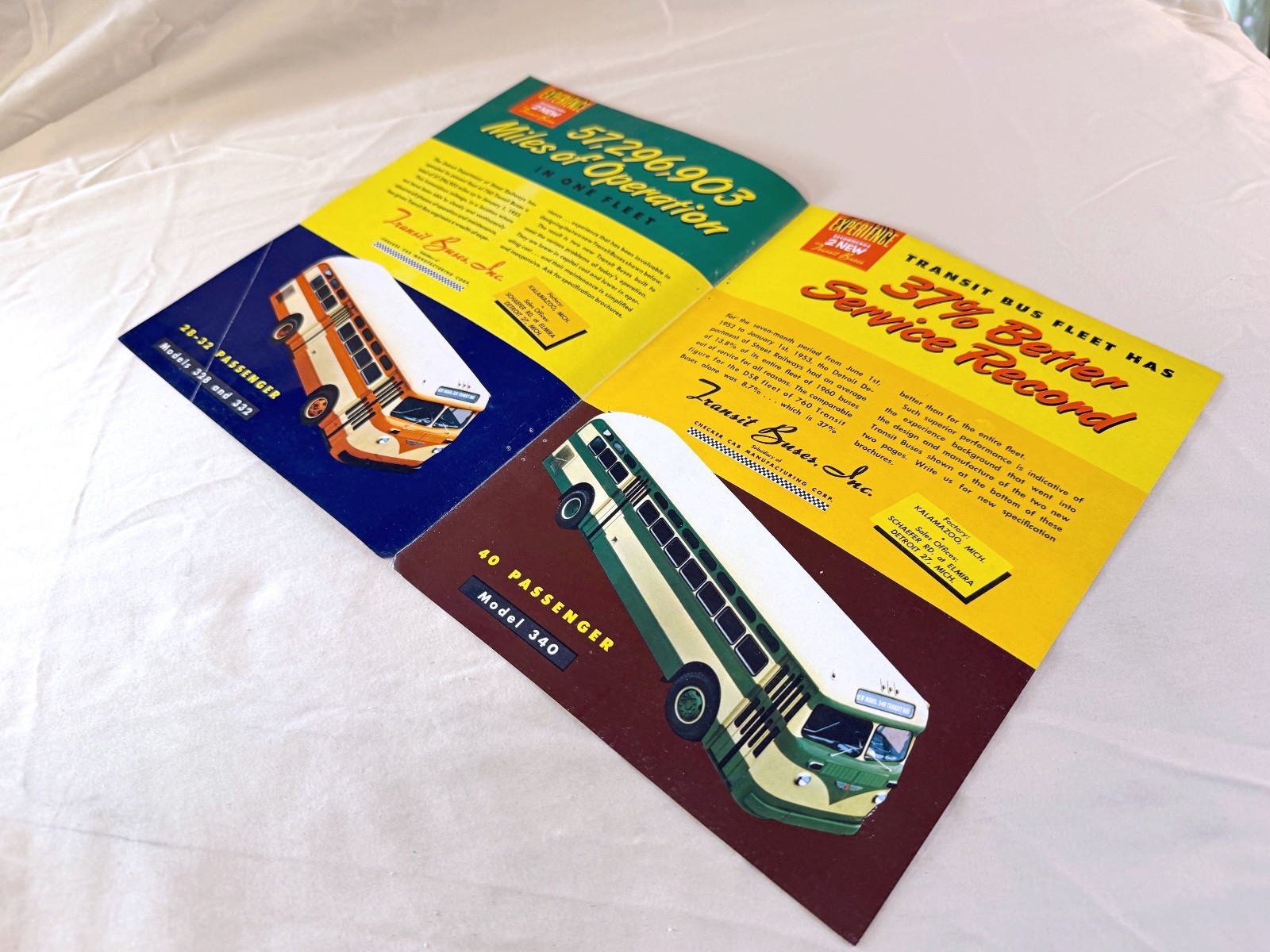 vtg BUS print ad 2 NEW Transit Buses Transit (CCM) Buses 1930s 1940s
