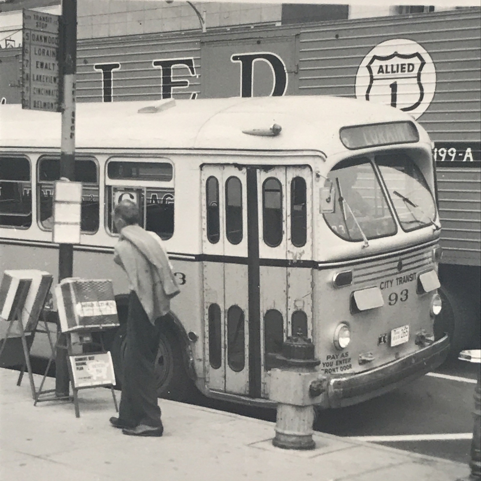 City Transit Lines CTL #93 Dayton Ohio Bus Snapshot Photograph