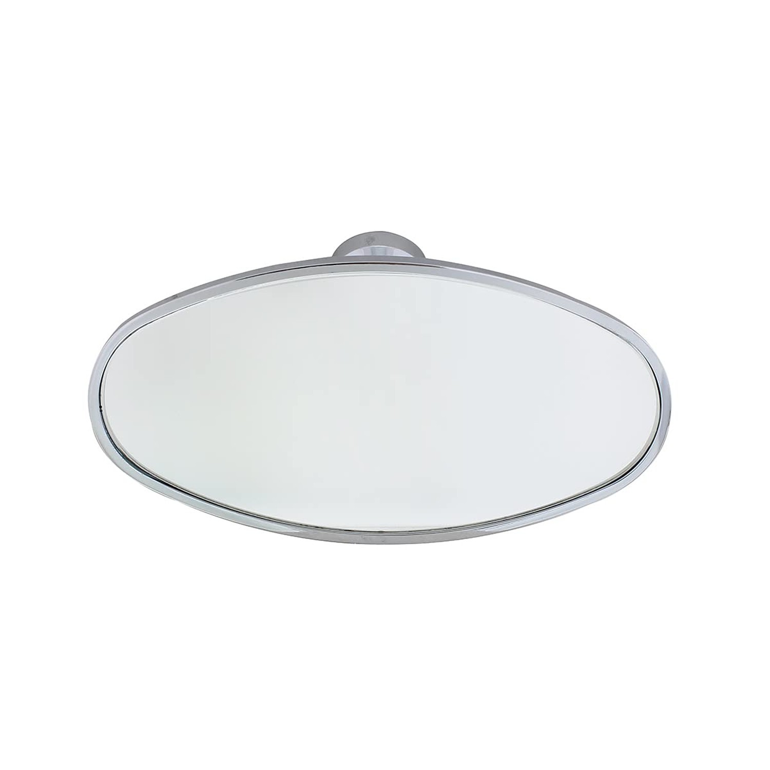 United Pacific Oval Chrome Plated Aluminum Interior Rear View Mirror With Glu…