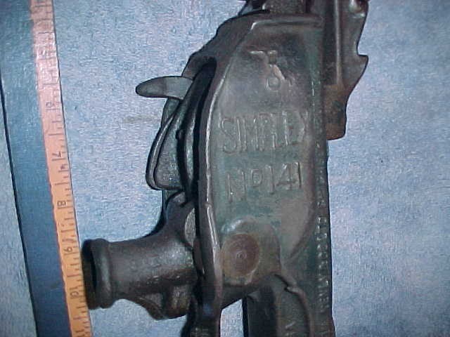 Antique Yellow Cab Iron Jack 10”-17” Simplex No.141 All Original Works Taxi Auto