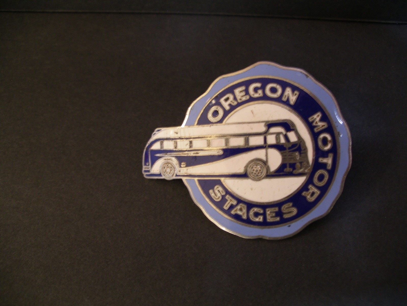Oregon Motor Stages Hat Badge Bus Lines