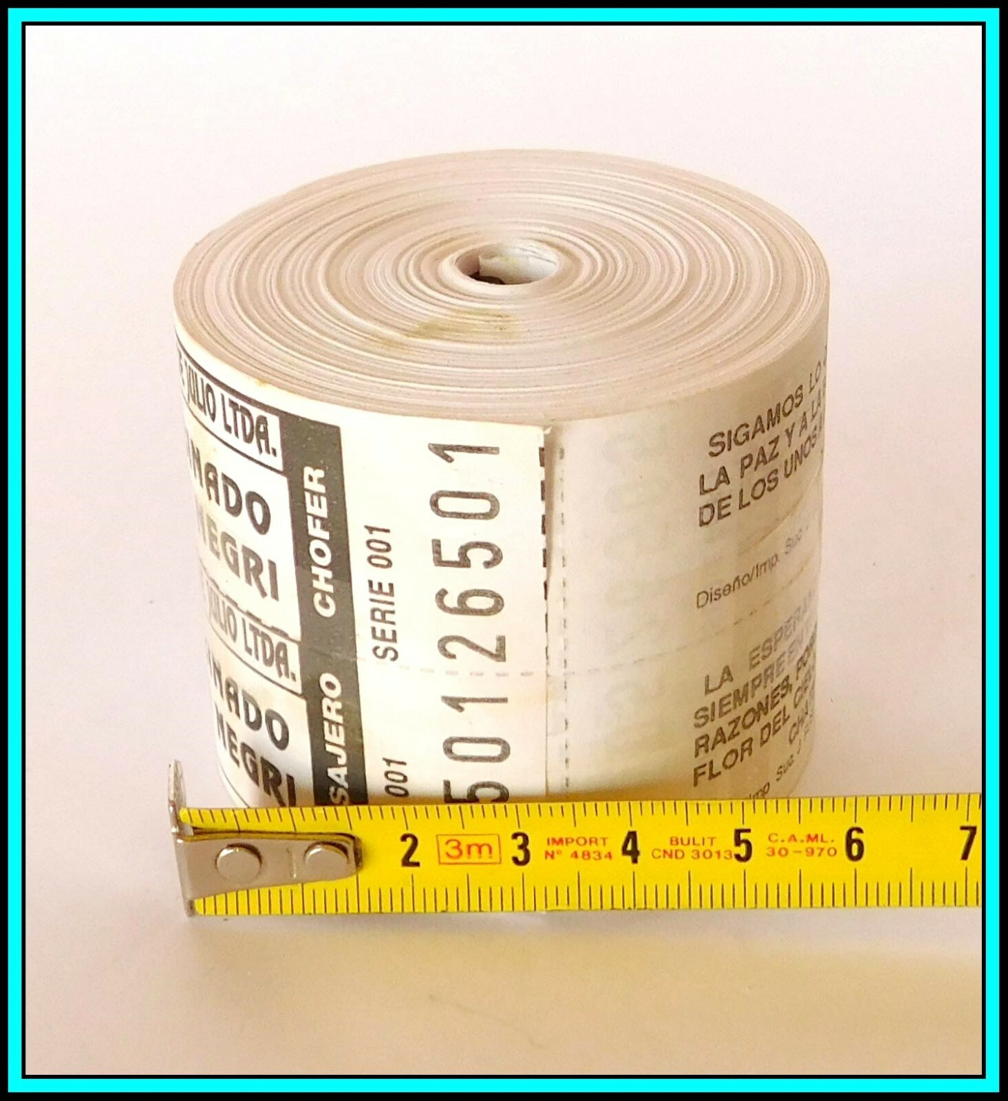 LOT of 3 (three) ROLLS of Combined DOUBLE TICKETS from Argentina – UNUSED