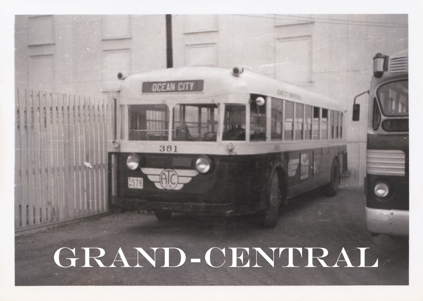 VINTAGE ATLANTIC CITY TRANSPORTATION CO ATC BUS PHOTO #381 OCEAN CITY NJ