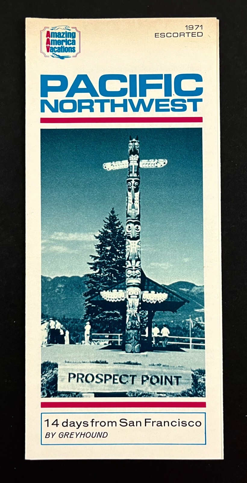 1971 Pacific Northwest PNW Escorted Greyhound Bus Tours Vintage Travel Brochure