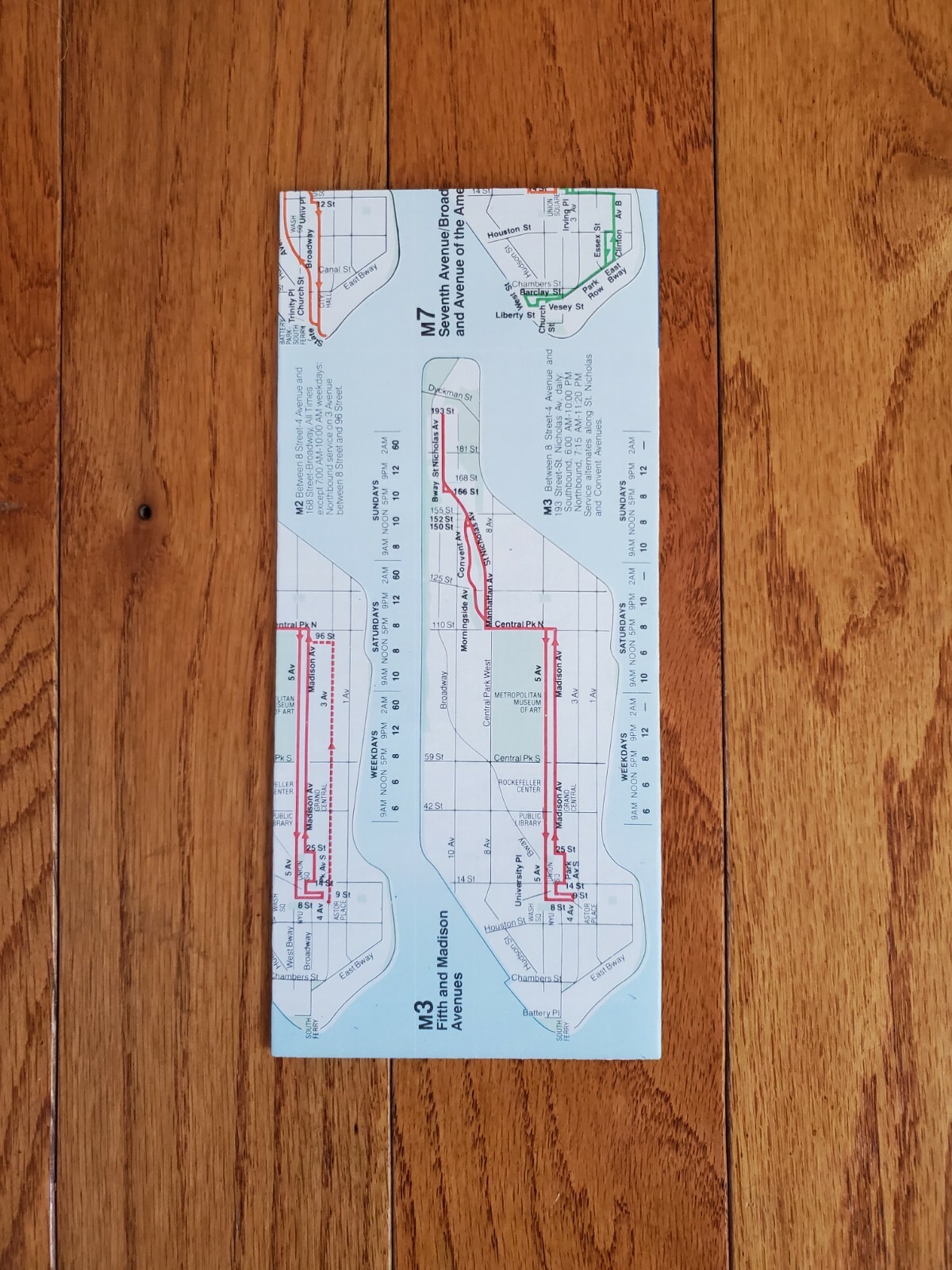 1987 NYCTA MABSTOA MANHATTAN BUS MAP MTA NYC NEW YORK CITY TRANSIT AUTHORITY NY