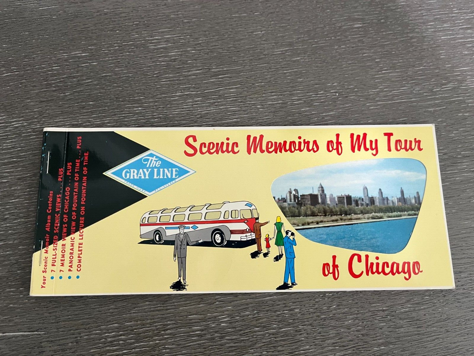 Vintage The Gray Line Scenic Memoirs of My Tour of Chicago Postcard Booklet