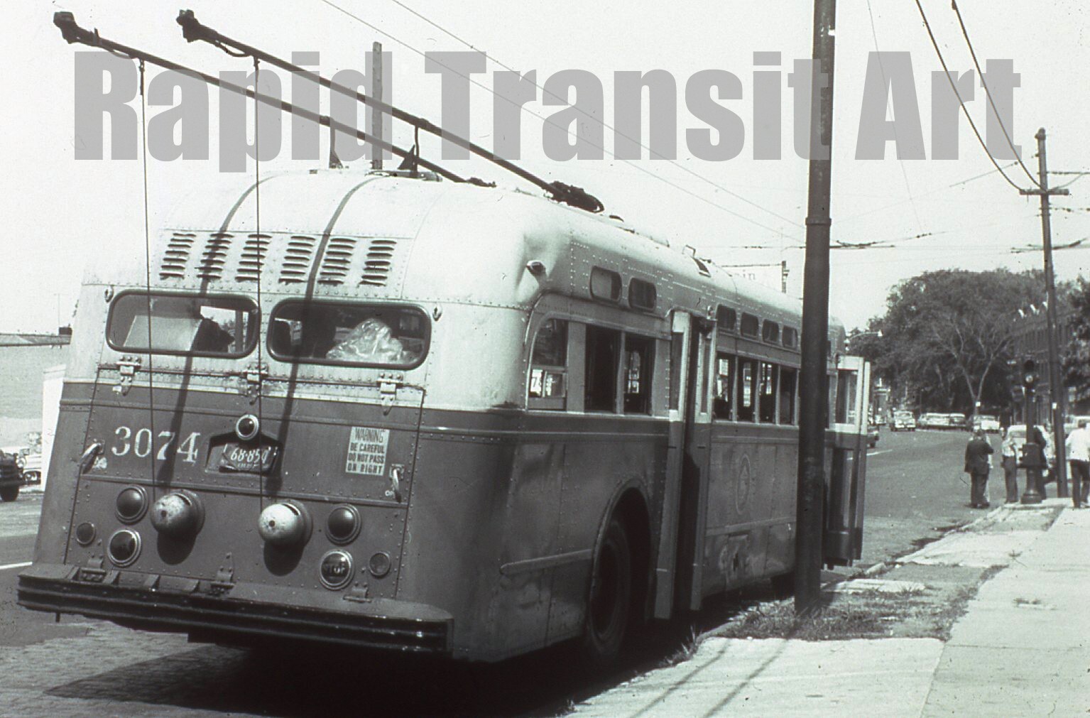 Duplicate Slide (2008) Brooklyn New York City Trackless Trolley Bus 3074 Queens