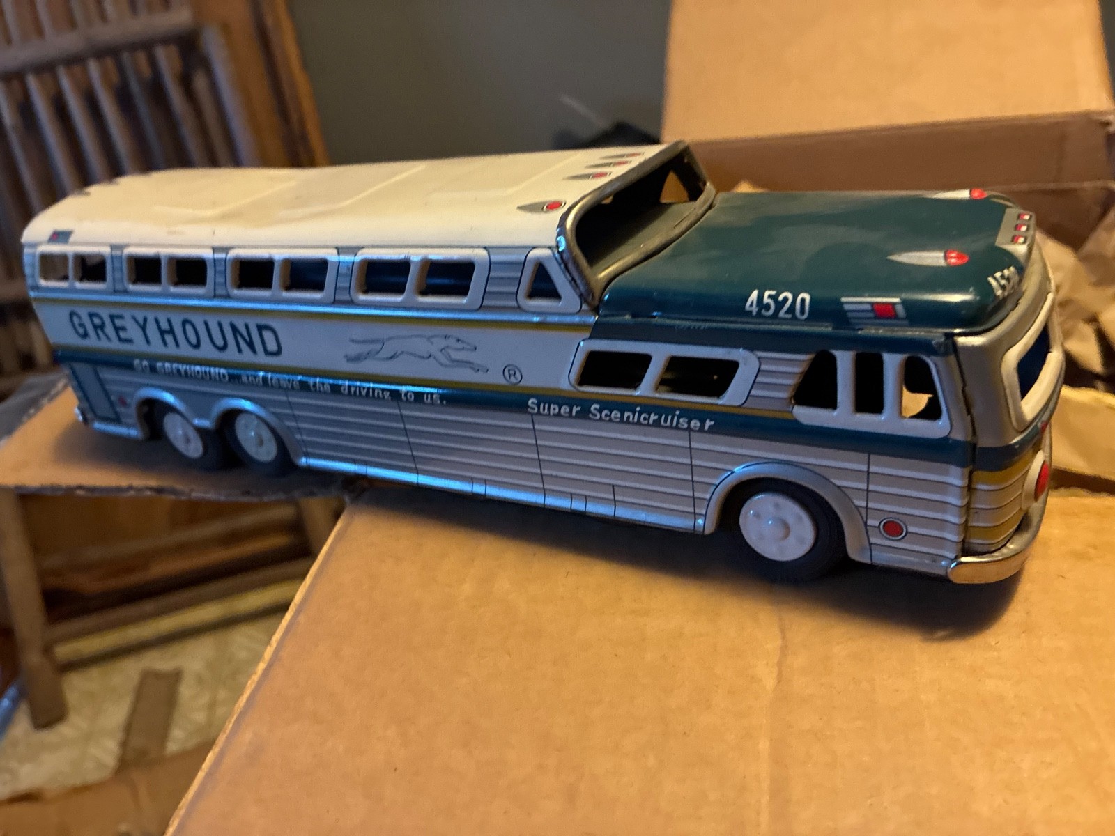 Greyhound bus vintage #4520 Super Scenicruiser 11”. #35
