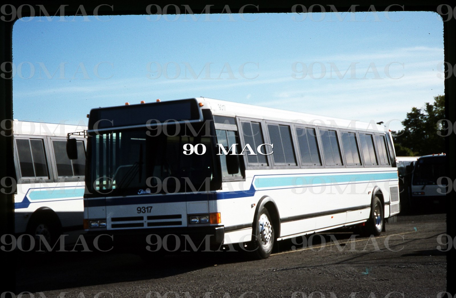 RIVERSIDE TRANSIT. FLXIBLE BUS #9317. Riverside (CA). Original Slide 1994.