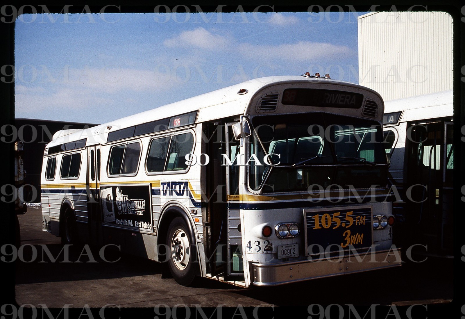 TARTA. FLXIBLE BUS #432. Toledo (OH). Original Slide 1993.