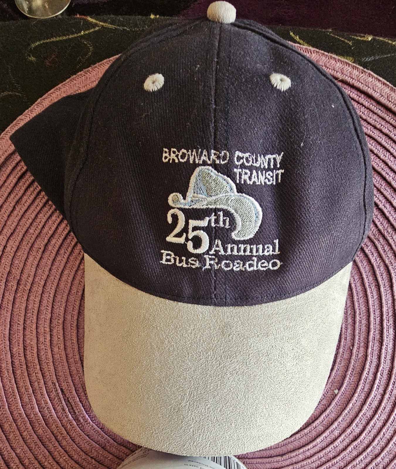 TWO Transit Bus Rodeo Hats. 2005 & 2006. Broward County FL BCT.