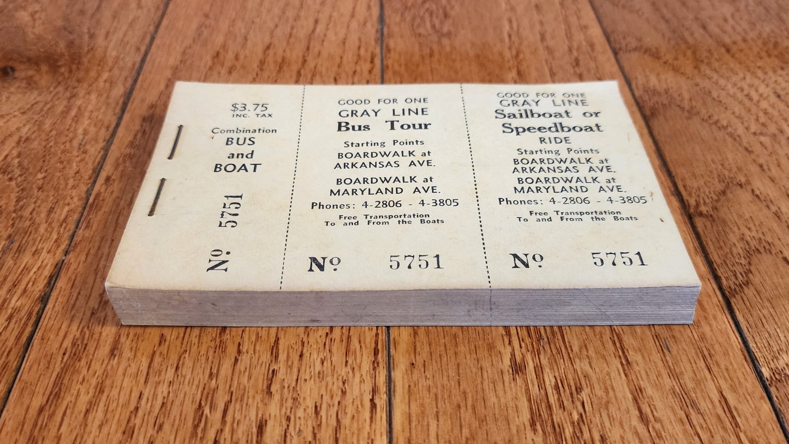 GRAY LINE BUS TOUR TICKET BOOK SAILBOAT – SPEEDBOAT RIDE REHOBOTH BEACH DELAWARE