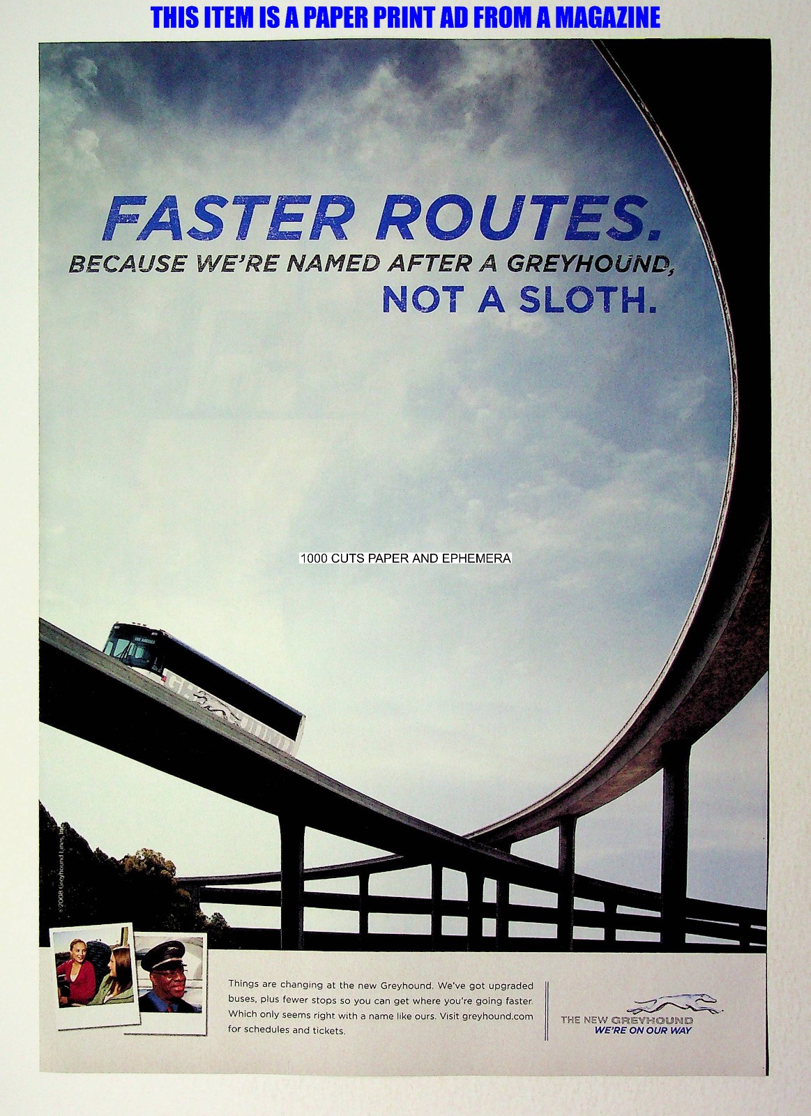 Greyhound Bus 2008 Trade Print Magazine Ad Poster ADVERT