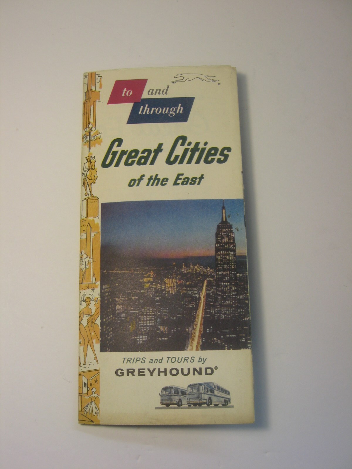 Greyhound Bus Brochure To And Through Great Cities – East 1956