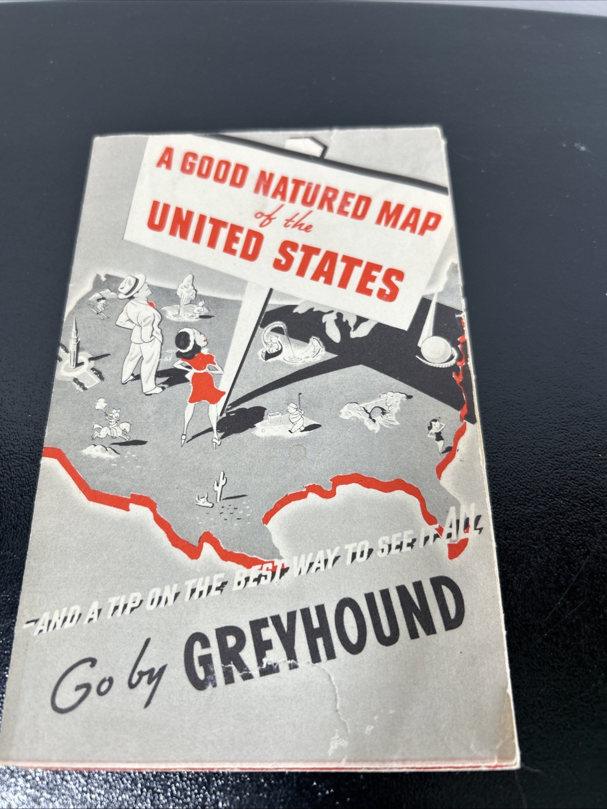 “A Good Natured Map of the United States” Go by Greyhound