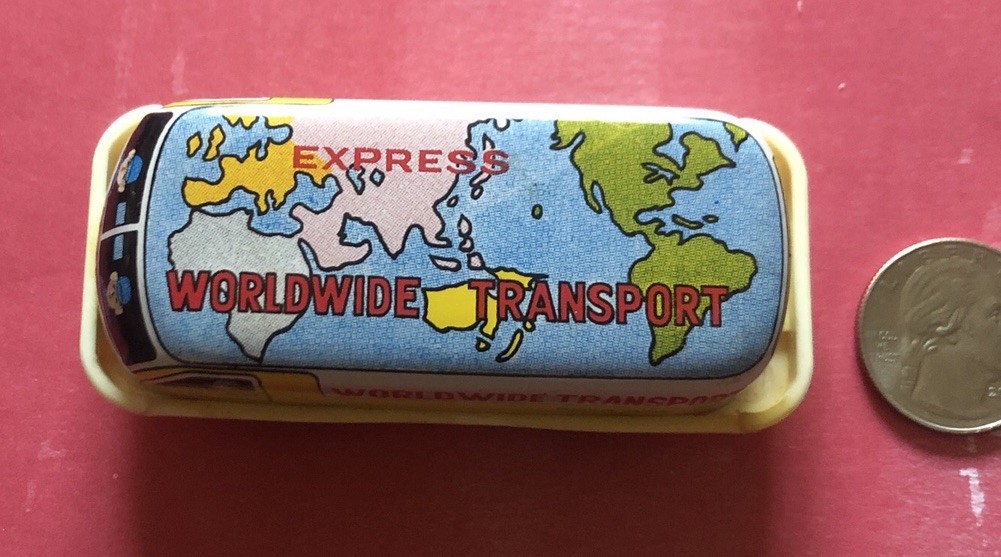 Die-Casting Bus – World Wide Transportation Toy Yellow Bus 1960’s Rare