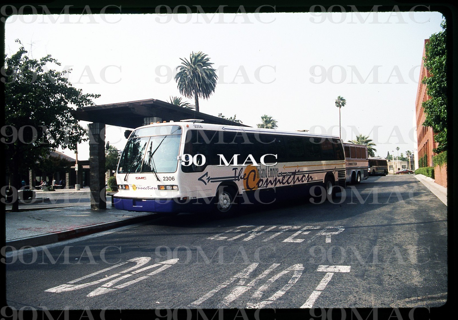 RIVERSIDE TRANSIT-RTA. GM RTS BUS #2306. Riverside (CA). 3 Original Slides 1993.