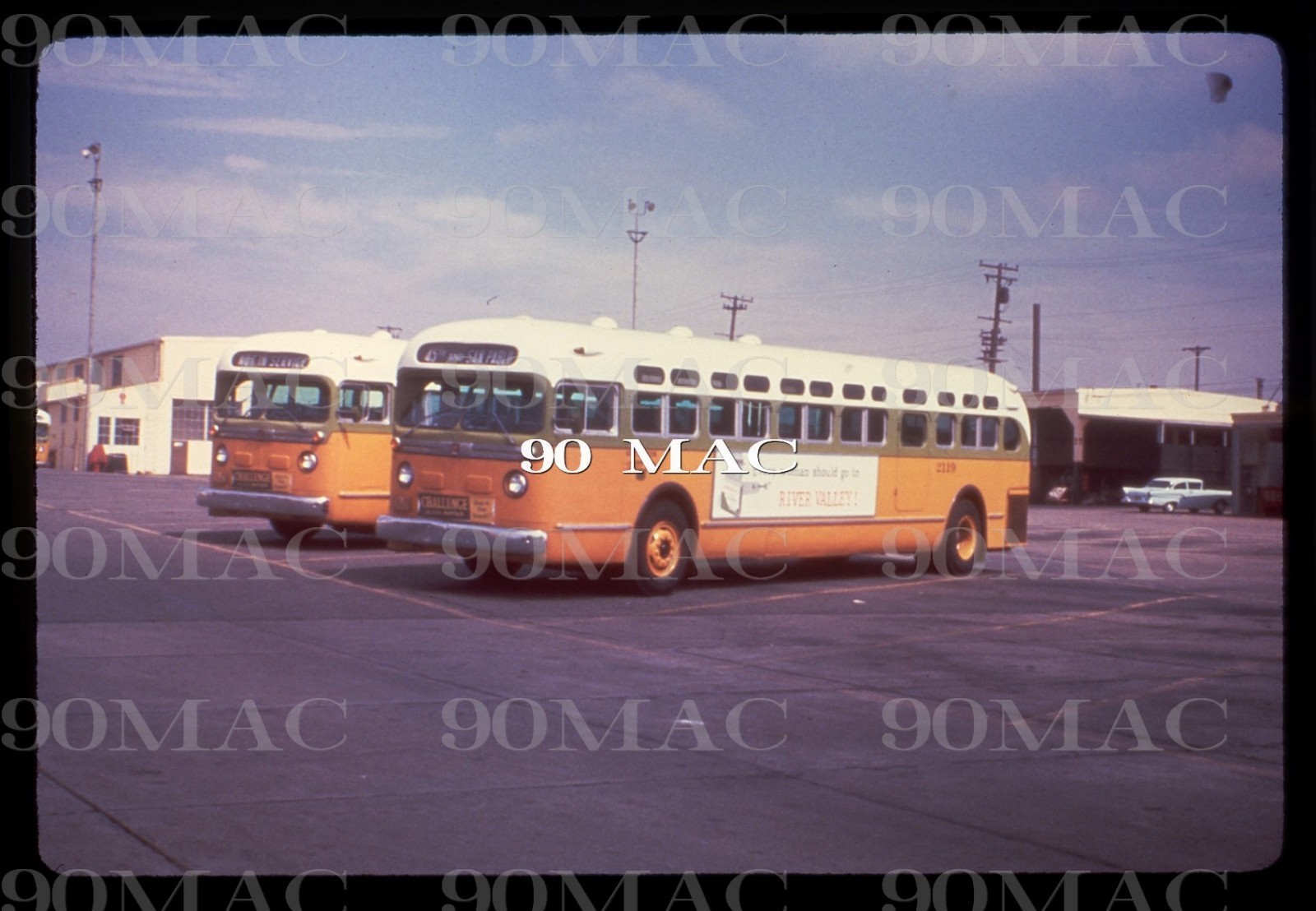 KEY SYSTEM-KSTL. GM BUS #2119. Duplicate Slide. Oakland (CA) DIV 2 1960. (B)