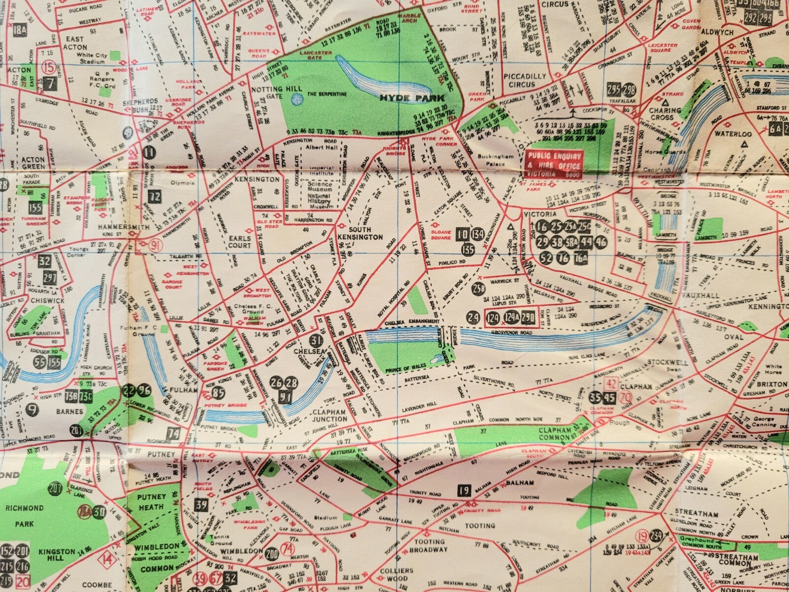 Bus Map No. 1, 1935 London Transport