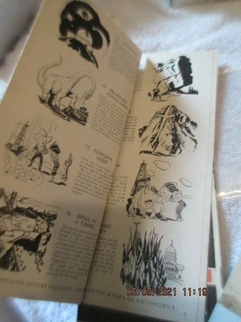 1938 + Greyhound Bus Lines Vintage Travel Brochure Amazing America Weird Unique