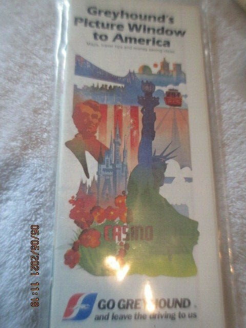 1938 + Greyhound Bus Lines Vintage Travel Brochure Amazing America Weird Unique
