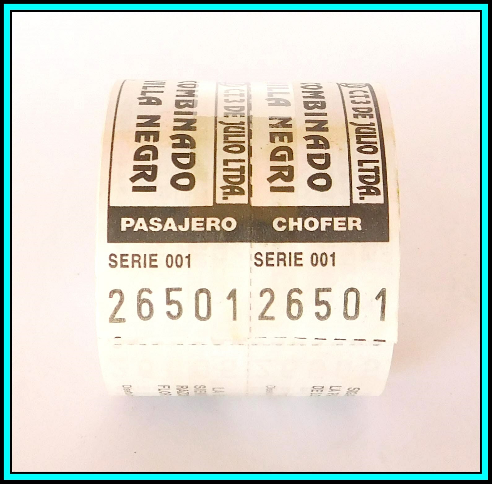 LOT of 3 (three) ROLLS of Combined DOUBLE TICKETS from Argentina – UNUSED