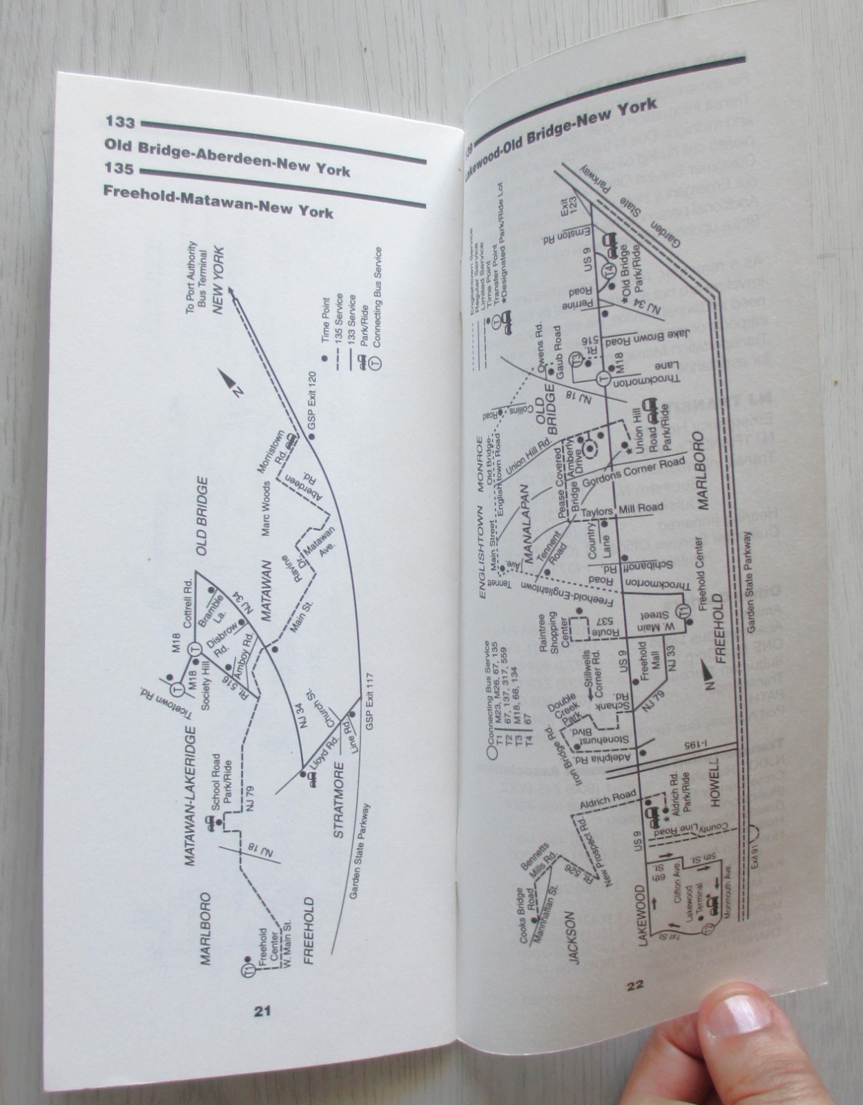 Vintage October 1997 New Jersey Transit NJT Alternate Bus Service Guide Map Book