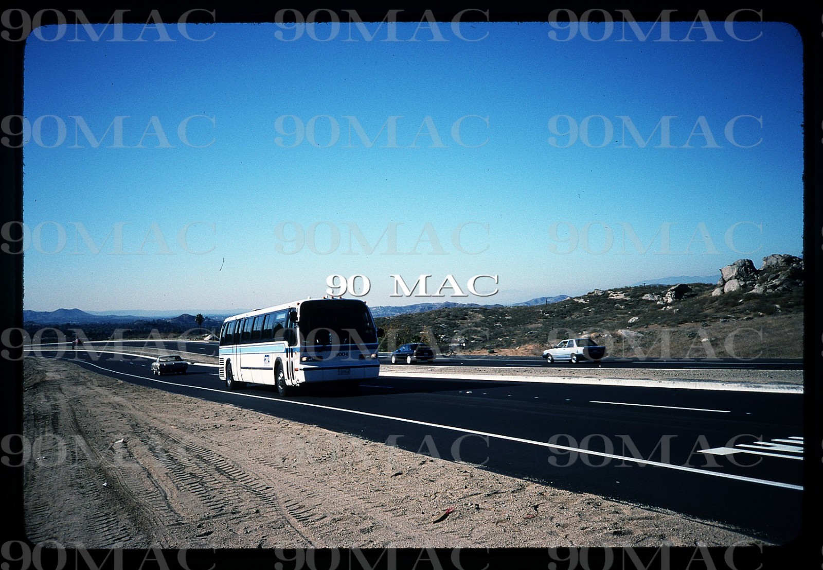 RIVERSIDE TRANSIT. GM RTS BUS #9004. Riverside (CA). Original Slide 1994.