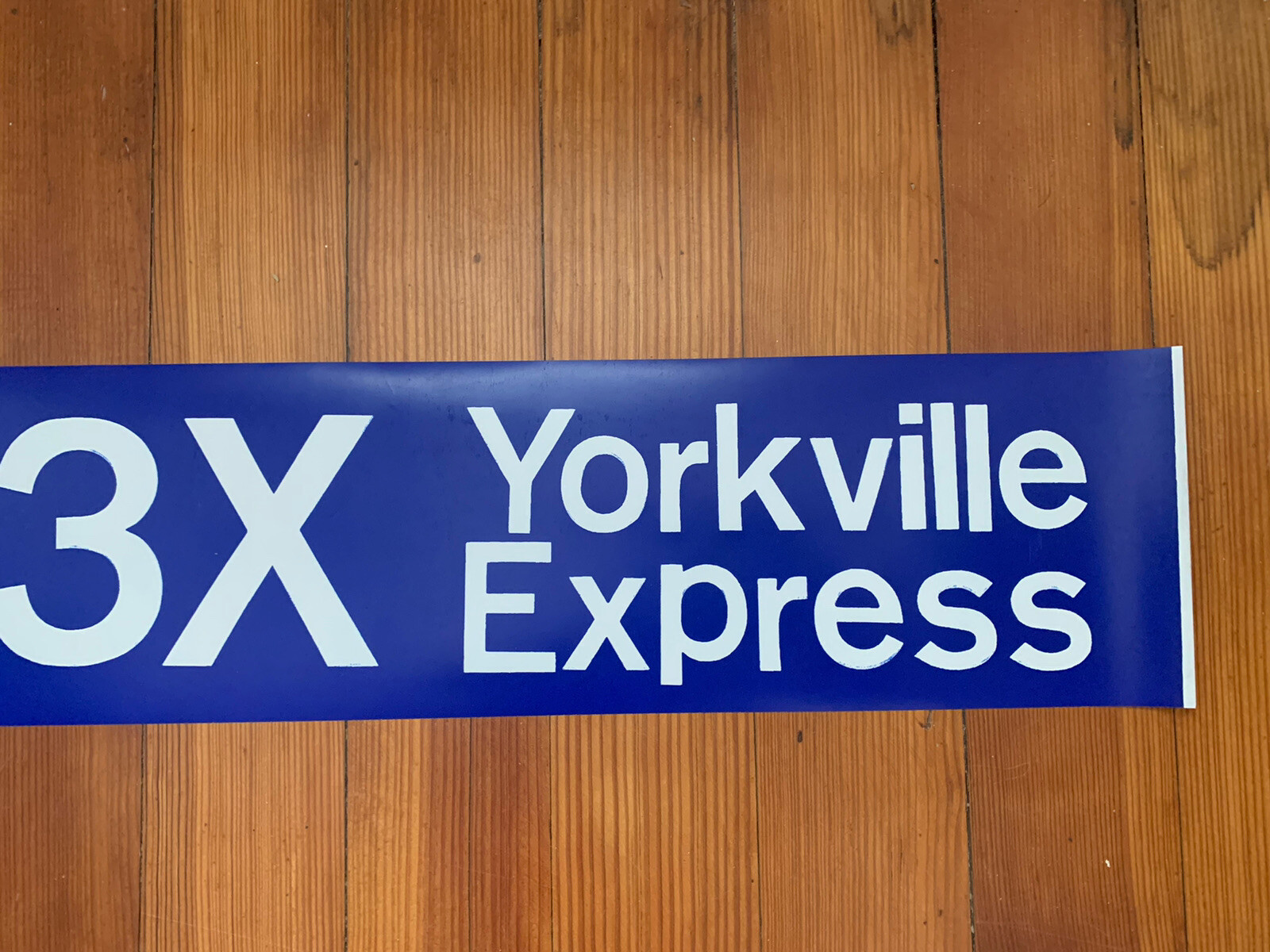 NY NYC BUS ROLL SIGN 1974 GM M23X YORKVILLE EXPRESS WALL STREET UPPER EAST SIDE