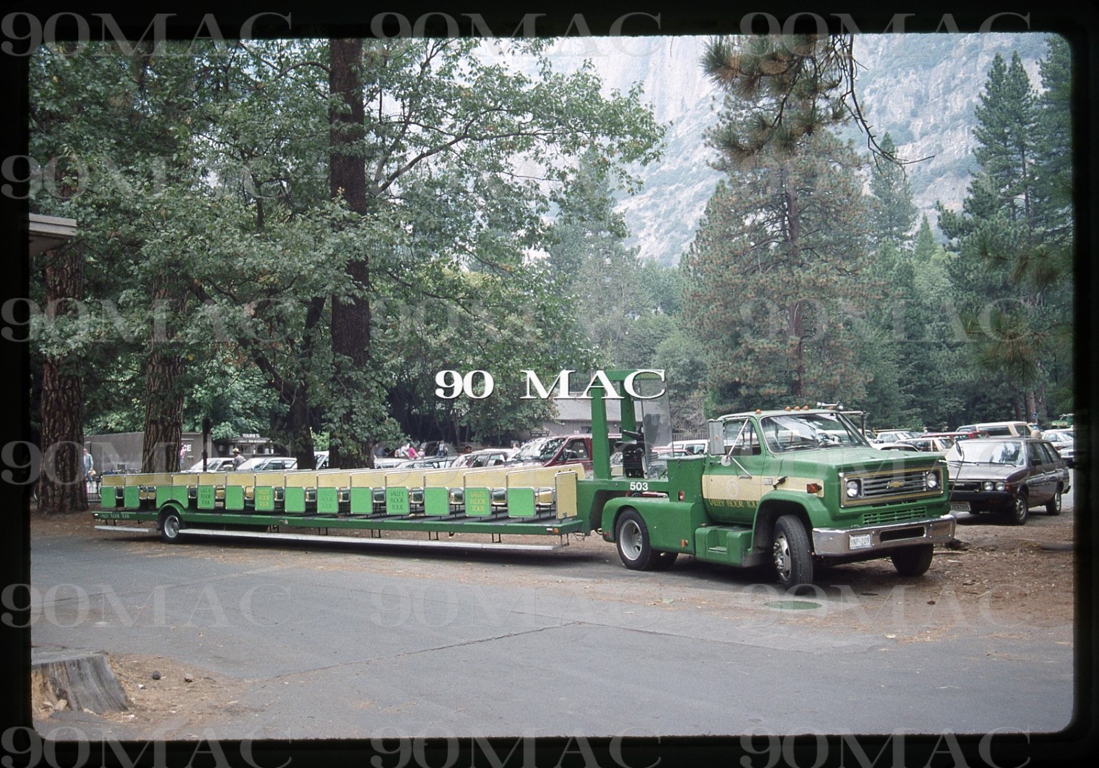 YOSEMITE TRANSPORTATION. Chevrolet Tram#503. Yosemite (CA). Original Slide 1993.
