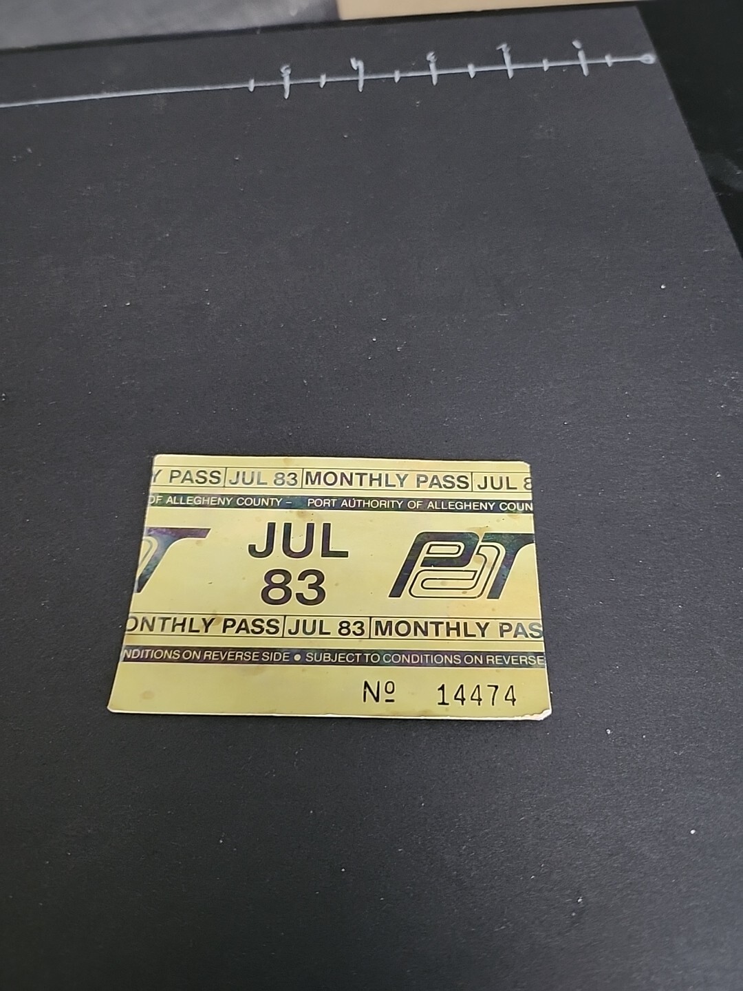 Vtg PAT Bus / Streetcar Monthly Pass Port Authority Allegheny County Rare 1983
